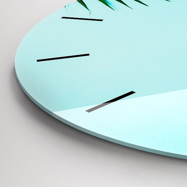 Okrúhle hodiny Zelené palmy