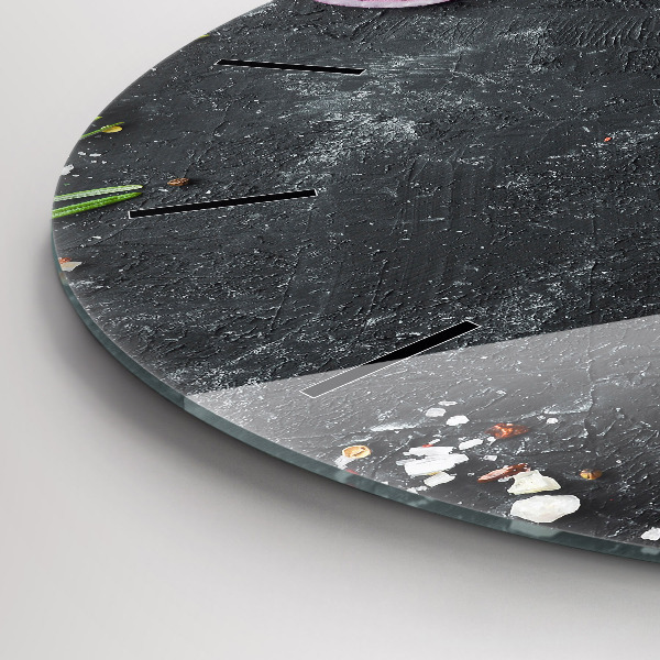 Okrúhle hodiny Zelenina na stole