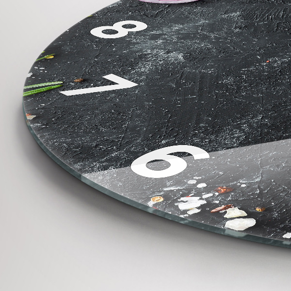 Okrúhle hodiny Zelenina na stole