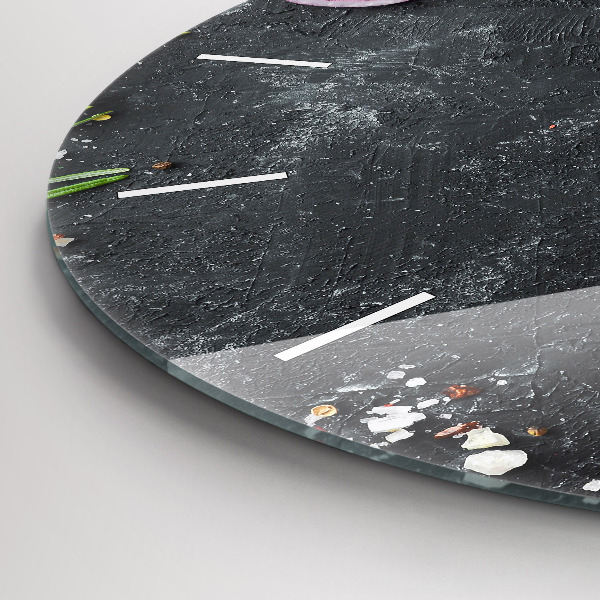 Okrúhle hodiny Zelenina na stole