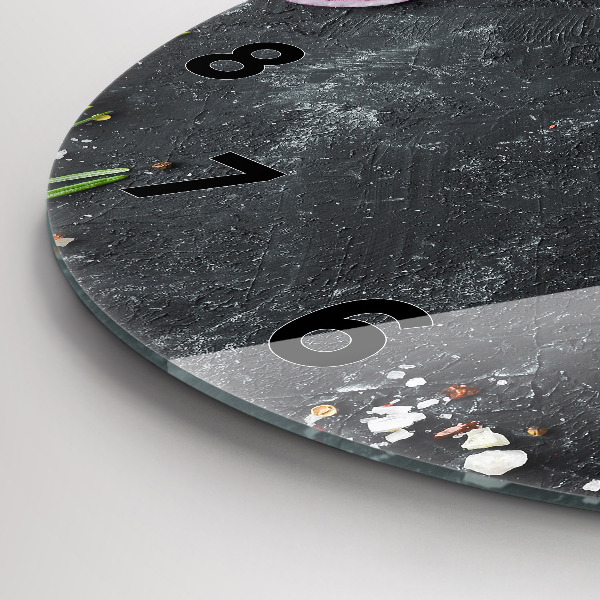 Okrúhle hodiny Zelenina na stole