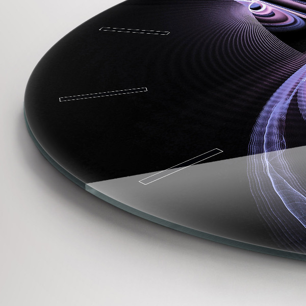 Okrúhle hodiny Fialová abstrakcia