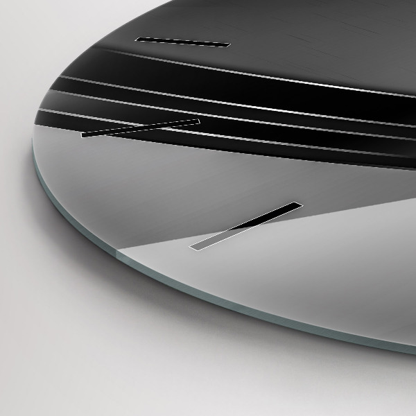 Okrúhle hodiny Strieborné čiary