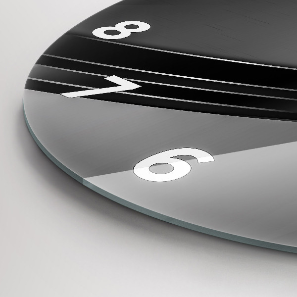 Okrúhle hodiny Strieborné čiary