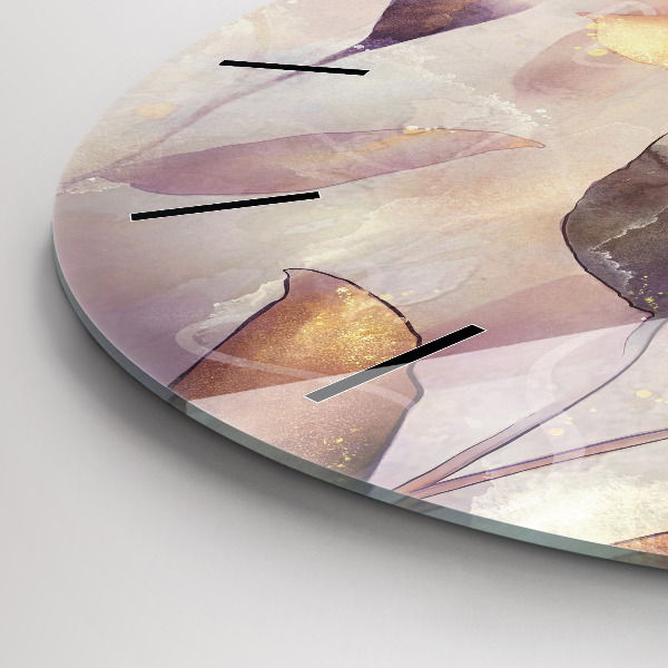 Okrúhle hodiny Abstraktné boho listy