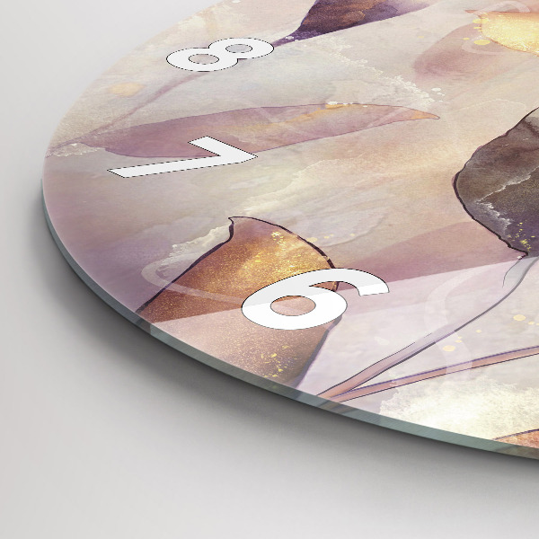 Okrúhle hodiny Abstraktné boho listy