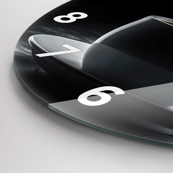 Okrúhle hodiny Šálka čiernej kávy