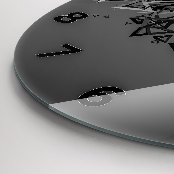 Okrúhle hodiny Temná abstrakcia