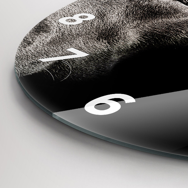 Okrúhle hodiny Škótsky pes a mačka