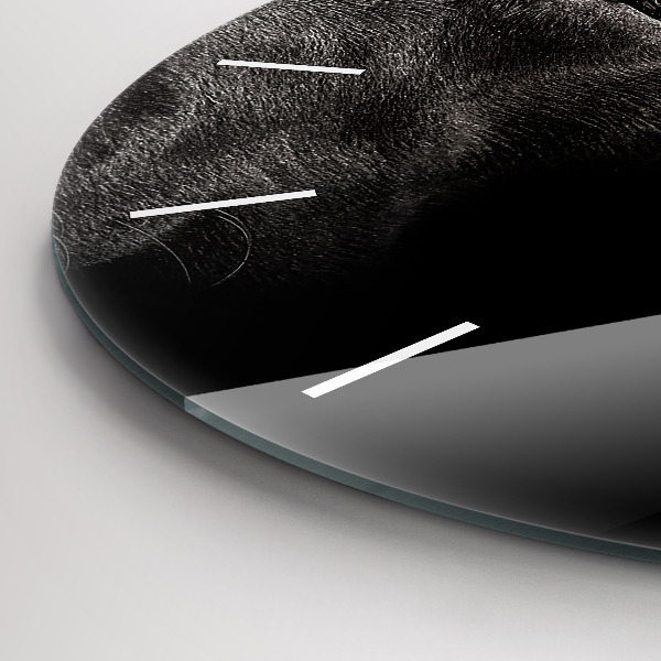 Okrúhle hodiny Škótsky pes a mačka