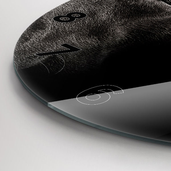 Okrúhle hodiny Škótsky pes a mačka