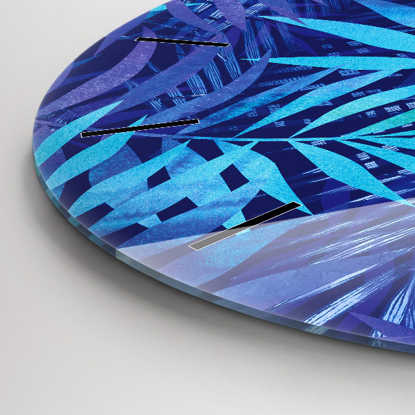 Okrúhle hodiny Modré listy