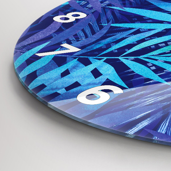 Okrúhle hodiny Modré listy