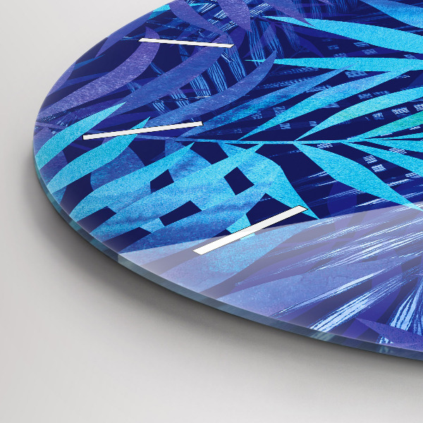 Okrúhle hodiny Modré listy