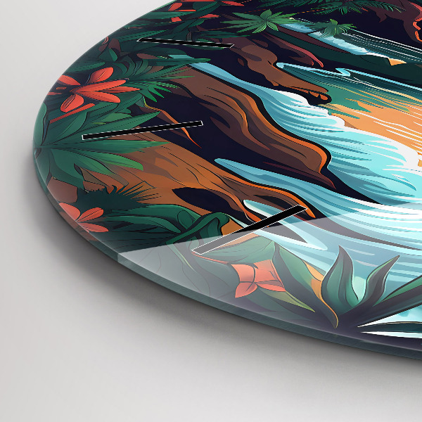 Okrúhle hodiny Rozprávkový západ slnka