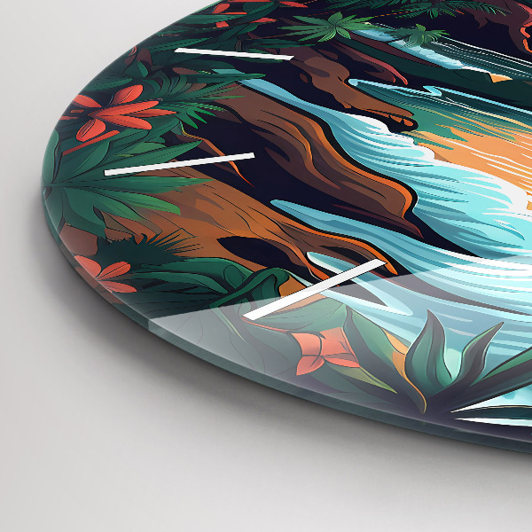 Okrúhle hodiny Rozprávkový západ slnka