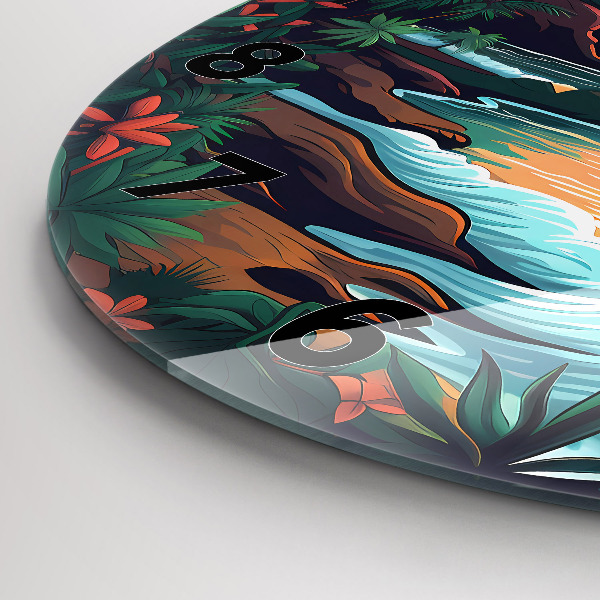 Okrúhle hodiny Rozprávkový západ slnka