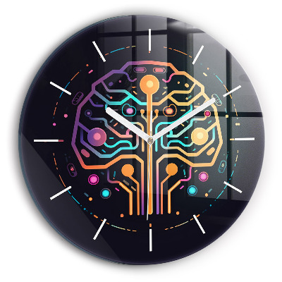 Okrúhle hodiny Farebná abstrakcia