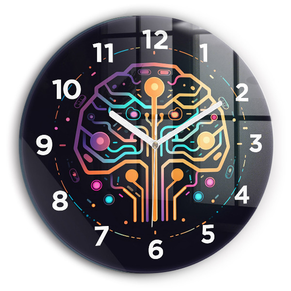 Okrúhle hodiny Farebná abstrakcia