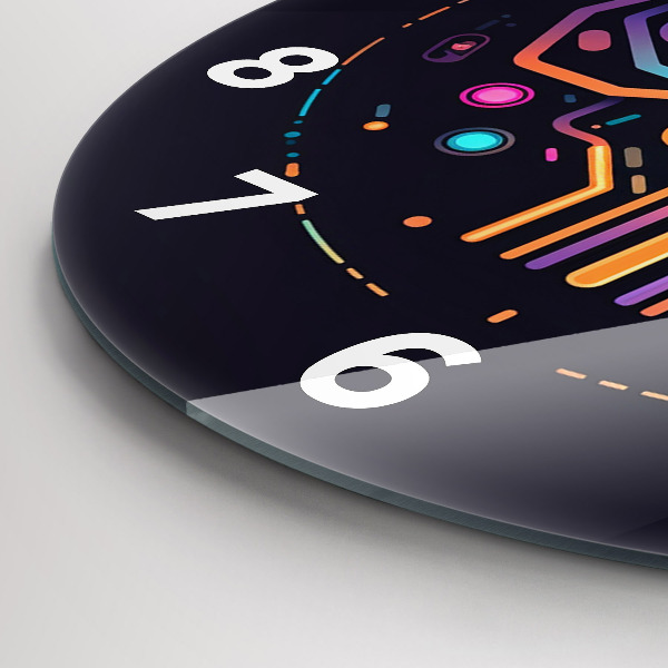 Okrúhle hodiny Farebná abstrakcia