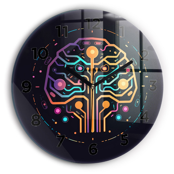 Okrúhle hodiny Farebná abstrakcia