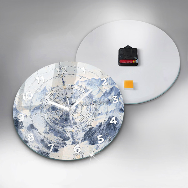 Okrúhle hodiny Modré kresby