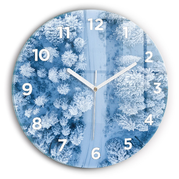 Okrúhle hodiny Les z dronu