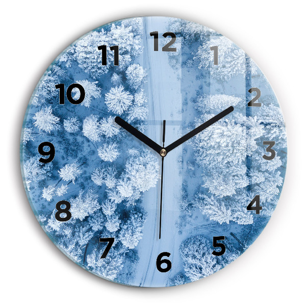 Okrúhle hodiny Les z dronu