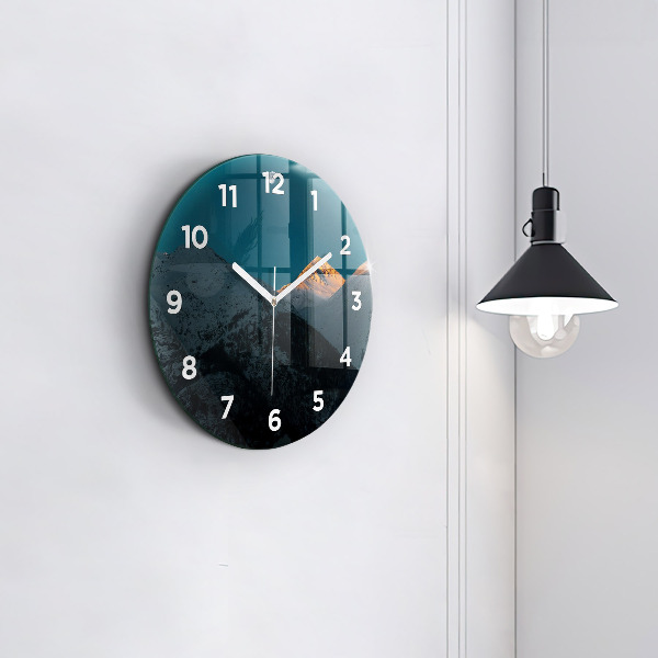 Okrúhle hodiny Západ slnka v horách