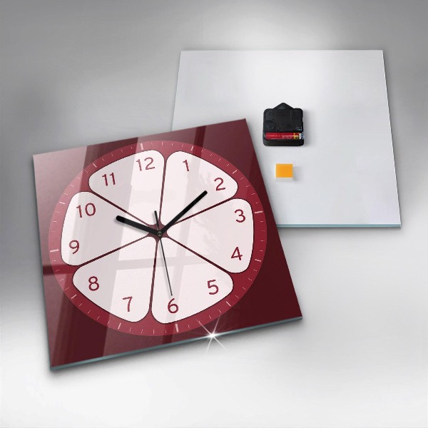 Štvorcové nástenné hodiny Nakrájajte ovocie