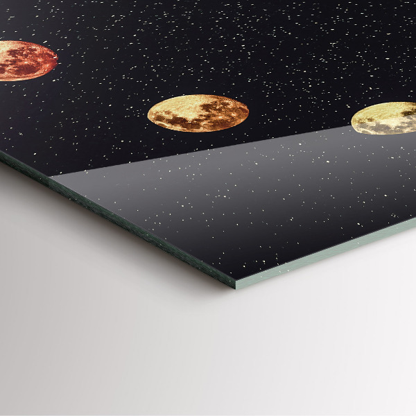 Štvorcové nástenné hodiny Fázy Mesiaca