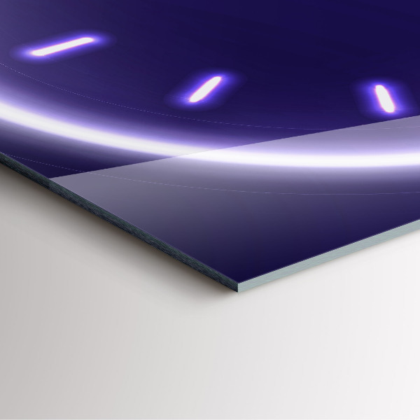 Štvorcové nástenné hodiny Neónové línie