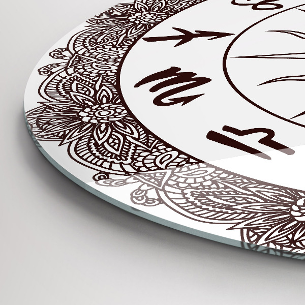 Okrúhle sklenené hodiny Dekoratívne zverokruhy