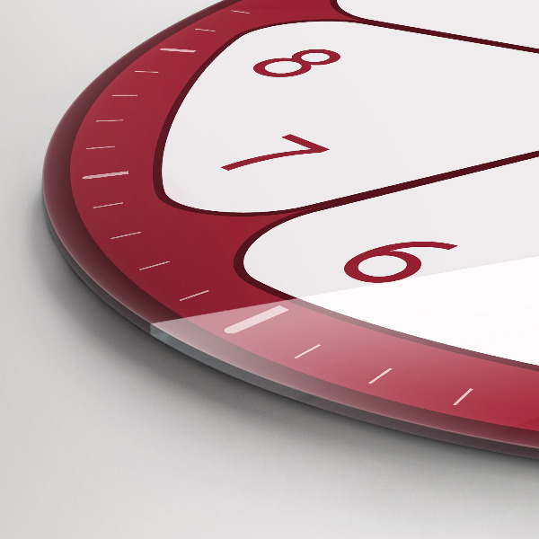 Okrúhle sklenené hodiny Nakrájajte ovocie